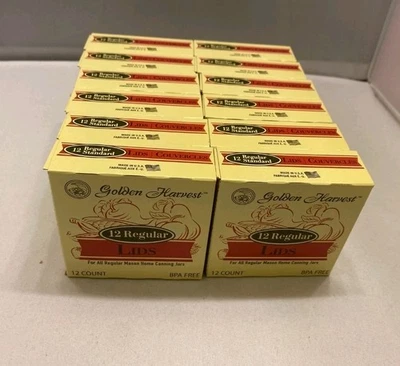 Golden Harvest Tapa Conserva Lote de 12 Paquetes 144 Tapas Regular Foto 1 de 3