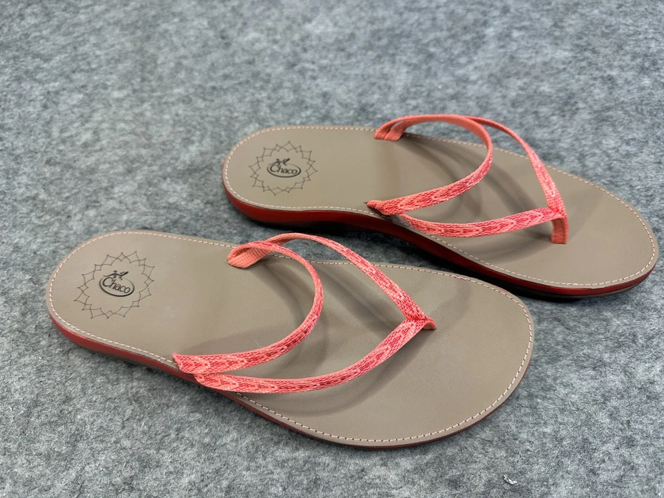 Zapato Sandalia Chaco Mujer Abbey Melocotón Sin Cordones Rosa Coral Chanclas Talla 10 Foto 1 de 4