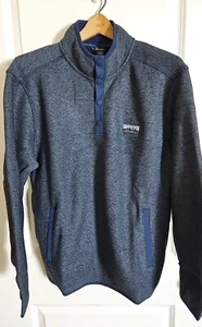 Eddie Bauer Pullover Classic Fit Navy Blue Warm Fleece Pockets Men's Size S - Picture 1 of 11