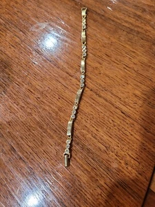 Vintage Napier Gold Tone Rhinestone 7in Bracelet - Picture 1 of 4