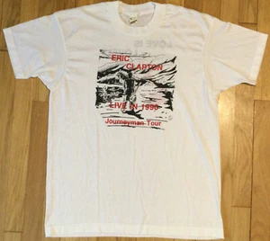 Vintage 1990 Eric Clapton Journeyman t shirt XL 90s single stitch Screen Stars - Picture 1 of 7