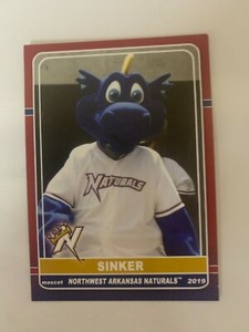 2019 Mascot Sinker Card Northwest Arkansas Naturals Team Card