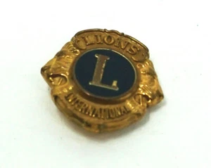 Vintage Lions International Enamel 1/2" Pin - Picture 1 of 2