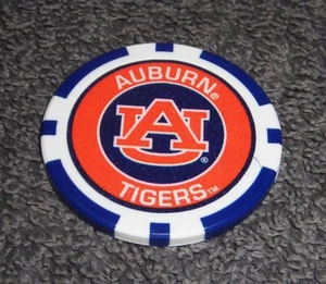 NCAA COLLEGE FOOTBALL AUBURN TIGERS SAMMLERSTÜCK POKERCHIP GOLFBALL MARKER - Bild 1 von 1