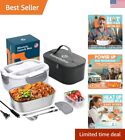 Portable Heated Lunch Box for Adults - 1.5L Capacity, Stainless Steel Container