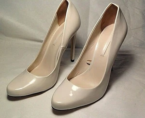 ZARA WOMAN Scarpe DONNA numero 39 IT, tacco alto, vernice, bianche VINTAGE usate - Foto 1 di 9