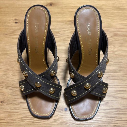 LOUIS VUITTON TRAINER LOUIS VUITTON sandali suola zeppa mules décolleté scarpe donna taglia EU 38