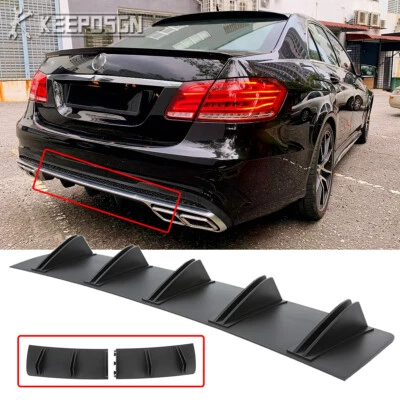 Difusor de parachoques trasero divisor aleta de tiburón para Mercedes Benz Clase E E300 E350 E63 Foto 1 de 4