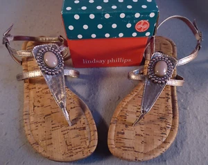 Sandali in peltro Lindsay Phillips Meredith taglia 8 cambio a scatto stile design 530991 - Foto 1 di 13