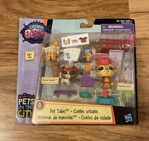 Littlest Pet Shop Pet Tales Pets in the City #81 #82 Buster Boodles Hansamu Inu - Bild 1 von 2