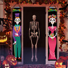 Mexican Day Of The Dead Party Porch Sign Halloween Hanging Door Curtain Banner