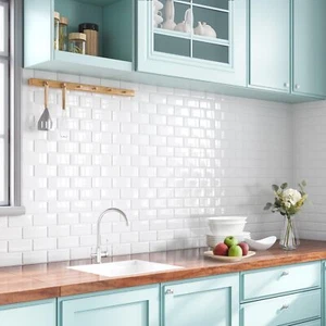 Peel and Stick Backsplash for Kitchen: Self Adhesive Wall Tiles for Bathroom - V - Picture 1 of 6