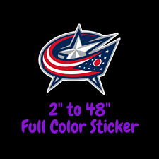 Columbus Blue Jackets Full Color Vinyl Decal | Hydroflask decal Cornhole decal 7