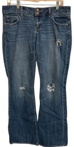 American Eagle Artist Bootcut Denim Blue Jeans Size 10 Regular Low Rise - Picture 1 of 16