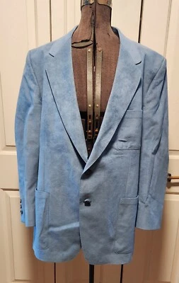 Vintage Union made Light Blue Kingsridge Suedelike Jacket Blazer - Image 1 of 4