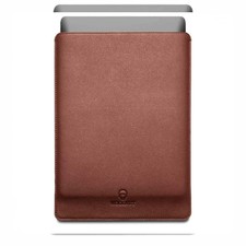Woolnut Leather Sleeve Cover Case for MacBook Pro 16", Cognac Brown 