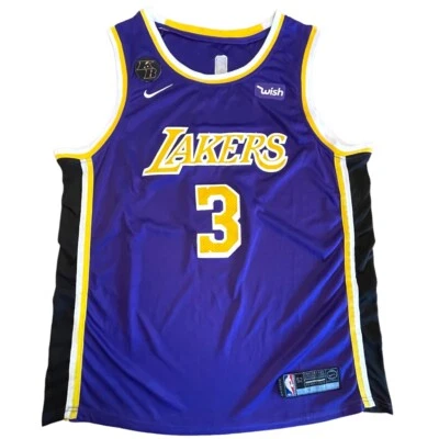 Camiseta deportiva para hombre Nike LOS ANGELES LAKERS NBA #3 Davis KB parche cosido talla 52 XL Foto 1 de 4