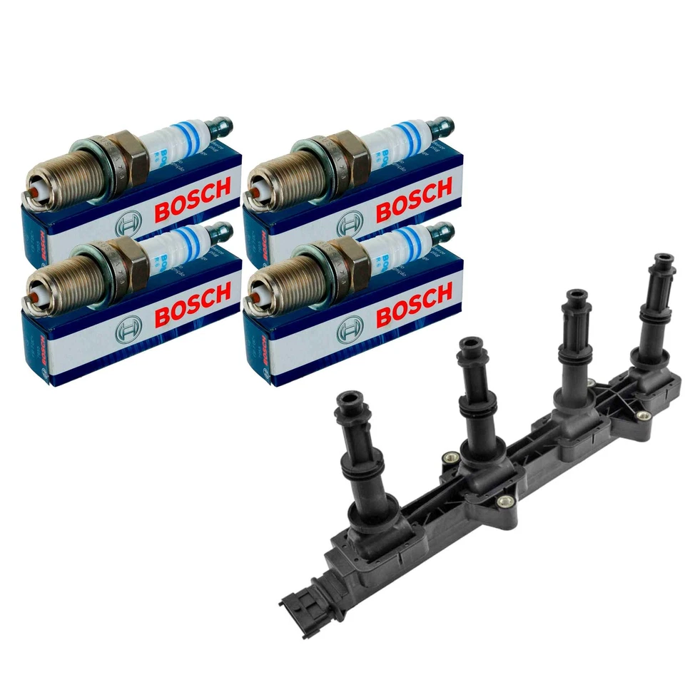 NTY SET Zündspule + 4x BOSCH Zündkerze für Opel Signum Vectra C Caravan - Bild 1 von 4