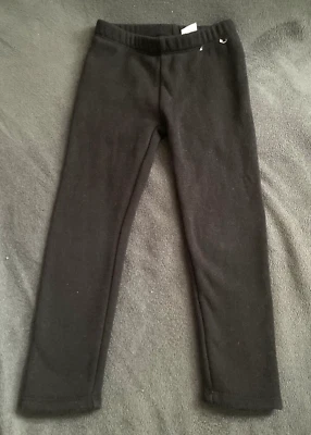 Gymboree Fleece Leggings Pants Black Size XS 4 Solid Black Warm Cozy - Free Ship - Image 1 of 4