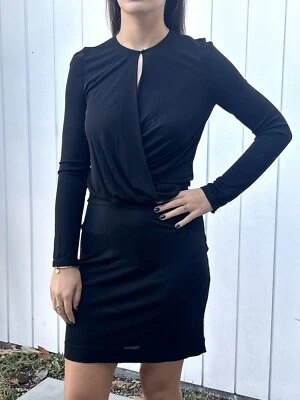 Vestido Salvatore Ferragamo Talla 38 Italia Negro Sexy Bodycon Foto 1 de 4