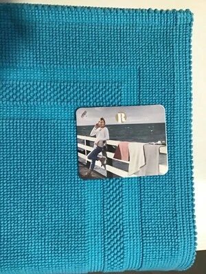 Rhomtuft: Made in Germany l Ein Badteppich Gala (Grace) 60x90 cm türkis +1 Gäste - Bild 1 von 4