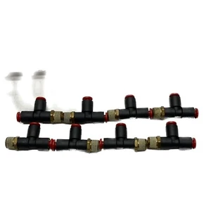 NOS SET MIT 8 SMC 5/32"" Rohr OD 1/8"" NPT verlängerter Stecker Ellbogen KQY03-34S - Bild 1 von 5