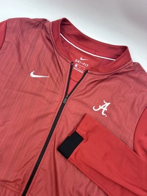 Jaqueta Nike Alabama Crimson Tide vermelha zíper completo ventilada Dri Fit masculina tamanho grande - Imagem 1 de 4