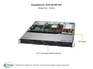 Servidor SuperMicro SYS-5019P-MT 1U - Imagen 1 de 1