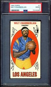 1969 Topps #1 Wilt Chamberlain PSA 2 GOOD *Los Angeles Lakers*