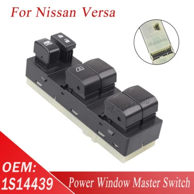 Interruptor de ventana eléctrica conductor izquierdo para Nissan Versa 2012 2013 2014 2015 2016-2019 Foto 1 de 4