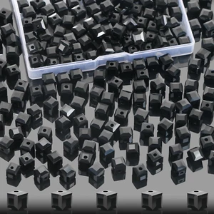 200 Pcs 4Mm Cube Crystal Glass Beads for Jewelry Making, Square Crystal Beads wi - Picture 1 of 7
