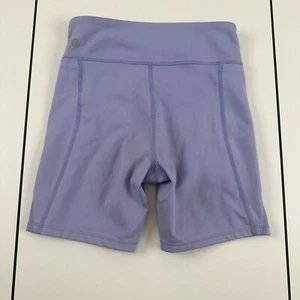Zella Purple Lavender Athletic Bike Shorts Girls Sz L 10/12 - Picture 1 of 7