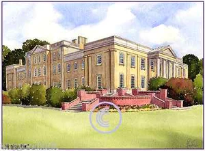 HIMLEY HALL Nr DUDLEY WEST MIDLANDS ARTISTS PRINT GREETINGS CARD 8"x 6" - Picture 1 of 1