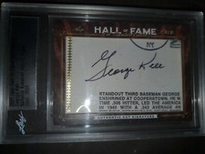 2021 MLB Leaf Hall Of Fame Cut Signature Edition George Kell Autograph
