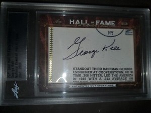 2021 MLB Leaf Hall Of Fame Cut Signature Edition George Kell Autograph