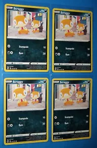 4x Scraggy 041/073 Pokemon card Champion's Path common NM - Picture 1 of 1