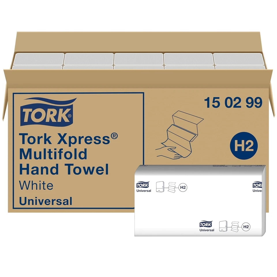 Tork Xpress 150299 – Multifold Papierhandtücher H2 für Spender & Waschräume