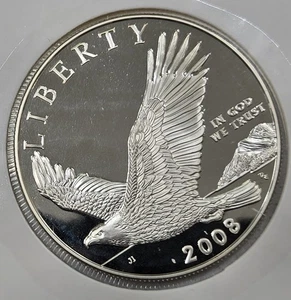 2008-P Bald Eagle Commemorative Silver Proof Dollar Uncirculated Coin $1  - Picture 1 of 2