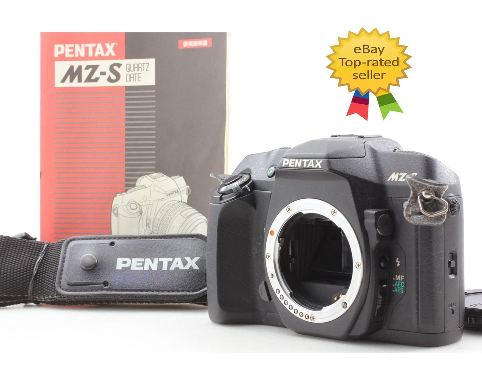 Tested [Top MINT w/Strap] Pentax MZ-S QD Black 35mm SLR Film Camera From JAPAN - Image 1 of 4