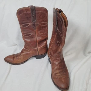 Lucchese Handmade Classics Men’s Cowboy Boots Size 9 Made USA Cognac/Tan - Picture 1 of 10