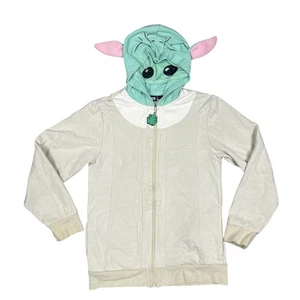 Star Wars Mandalorian Kids Sweatshirt Large Baby Yoda The Child Hoodie Costume - Picture 1 of 7