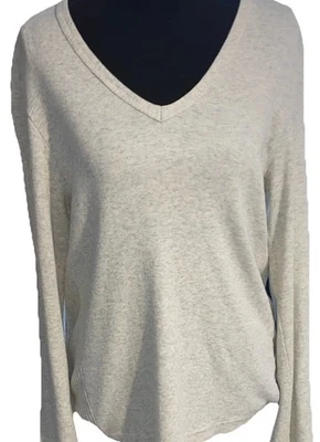 Camisa Top Mujer Gap 100% Algodón Color Avena Cuello en V X Capa Grande Nueva Foto 1 de 4