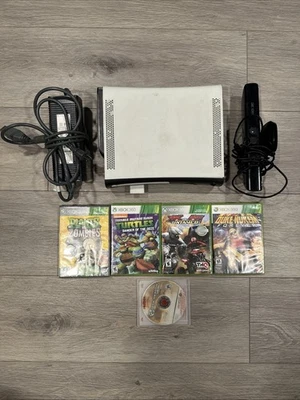 Microsoft Xbox 360 System Bundle White Console | 5 Games + Kinect -No Controller - Image 1 of 4