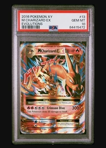 2016 Pokemon XY Evolutions 13/108 Mega M Charizard EX PSA 10 graded - Picture 1 of 4