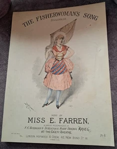 Nelly Farren COVER ONLY Sheet Music Gaiety Theatre Gilbert & Sullivan Concanen - Picture 1 of 2