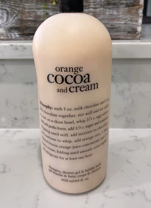 PHILOSOPHY NARANJA CACAO Y CREMA CHAMPÚ, GEL DE DUCHA Y BAÑO DE BURBUJAS SELLO 64 OZ - Imagen 1 de 3
