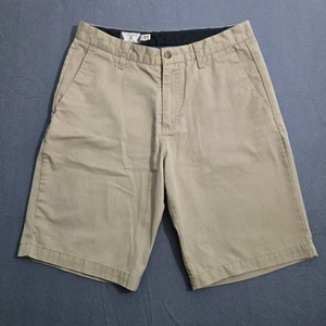 Volcom Men 31 Tan Chino Flat Front Short Skater - Picture 1 of 13