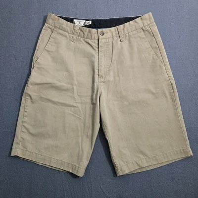 Volcom Men 31 Tan Chino Flat Front Short Skater - Image 1 of 4