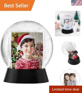 Einzigartige 2-seitige Foto-Schneekugel - klassischer schwarzer Sockel, einfach anzupassen - Bild 1 von 9