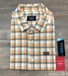 Kimes Ranch Go Round Plaid Herren M Kurzarm Cool Max Karo Hemd mit Knopfleiste - Bild 1 von 9